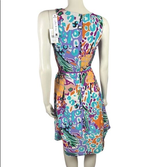 Willow & Clay Colorful Sleeveless V-Neck A-Line with Hi-Low Hemline Size M (6) - Picture 2 of 7